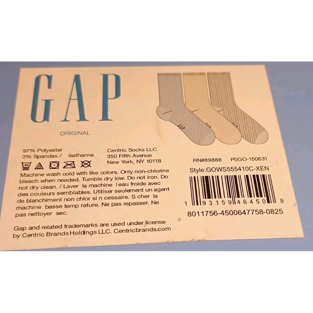 NEW GAP Women's 3‎ Pair Cotton Boot Socks Size 4-10 Neutral Colors - Picture 6 of 6